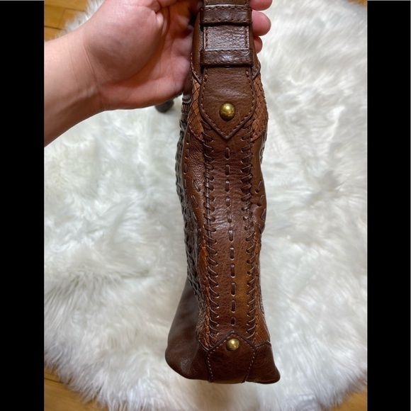 Lockheart Hobo Brown Leather Bag Purse - Picture 4 of 14